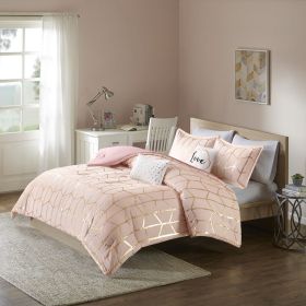 King/Cal King Metallic Printed Comforter Set