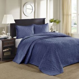 Reversible Bedspread Set Navy Queen