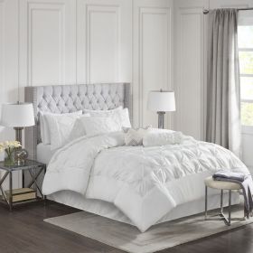 7 Piece Tufted Comforter Set White Full