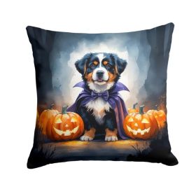 Bernese Mountain Dog Puppy Halloween Throw Pillow Machine Washable, Indoor Outdoor Decorative Pillow for Couch, Bed or Patio, 14Hx14W (Option: Default)